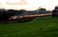 After heading into Carnforth 37069 & 37038 take over and pass Starricks Farm and head for Birmingham