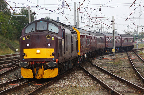 37706 departs Carnforth with a ECS on 16.9.11