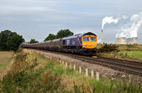 66723 passes Heck Ings with a Tyne Dock to Drax Biomass on 9.9.14.
