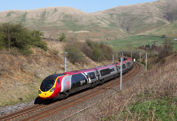 The Alstom Pendo heads past Lowgill on 15.4.14.