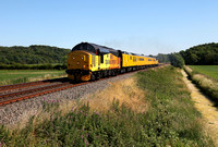 37421 & 37116 head past Black Dyke on 3.7.18 with 1Q18 Derby to Carlisle test train.
