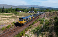 66738 & 73968 near journeys end at Torlundy on 02.6.21 with the 04.50 Edinburgh to Fort William Caledonian Sleeper service.