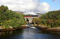 44871 heads past Morar on 29.9.21 with the returning Jacobite.