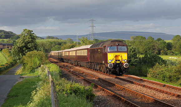 57313 leads the empty Northern Belle set from Norwich to Carnforth on 2.6.19.