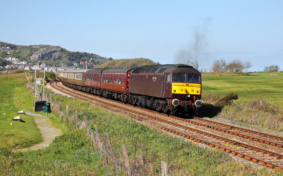 47832 heads towards Deganwy  on 4.5.19 with a Llandudno to Gainsborough Lea Road tour.