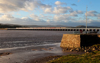 57313 & 57601 heads over Arnside viaduct on 9.10.13 with a Carlisle to St Neots tour.