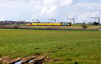 37025 & 37116 head away from Kirkham with 1Q83 Blackpool North to Derby test train on 26.3.21