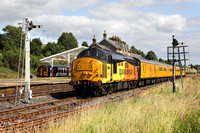 37219 waits at Hellifield on 16.7.21 with its Blackpool North to Derby test train.