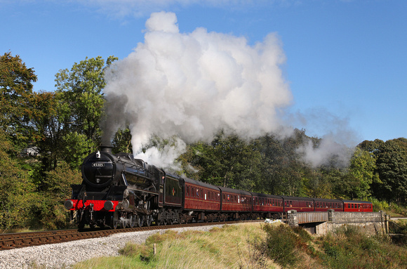 45305 heads past Mytholmes during the KWVR steam gala.