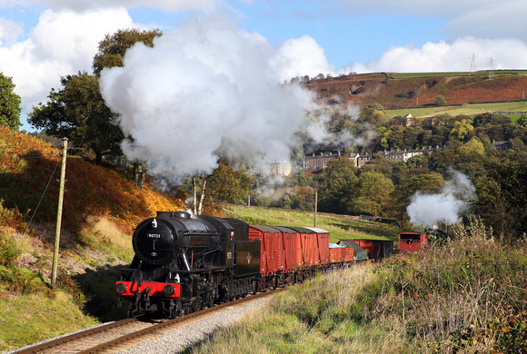 90733 heads the goods upto Oakworth with 43924 banking.