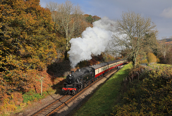 42073 heads away from Newby Bridge on 3.11.19.