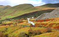 Welsh Pony No5 heads towards Rhyd Ddu on the Welsh Highland Railway on 3.11.21.