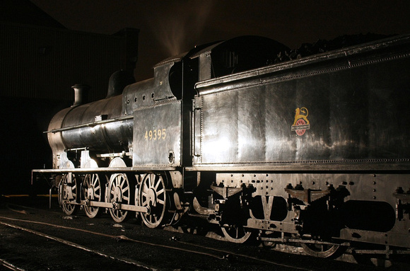 49395 waits at Bury shed on 22.10.11 during the night shoot