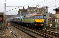 47830 heads past Carnforth on 30.1.20 with a Longtown to Crewe TPE stock move out of store.