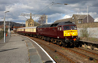 47848 arrives into Carnforth with a Northern Belle Classic Afternoon Tea tour from Liverpool to Carnforth and Back.