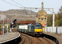 A quick pop out from work to see 68005 passing Carnforth with 6C51 Sellafield to Heysham nukes.