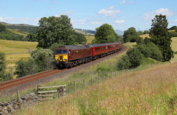 57316 heads past Ings on 22.6.18 with the 1440 Oxenholme  to Windermere.