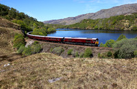 66746 passes Loch Dubh as it heads back to Fort William.