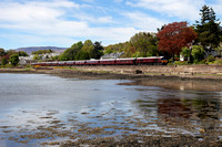 66746 passes Corpach as it heads back to Fort William with the Royal Scotsman.