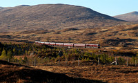 66746 & 66743 head towards Corrour with the Royal Scotsman.