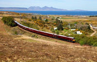 The Belmond Royal Scotsman heads past Kinloid heading for Mallaig on 6.5.17.