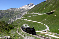 F.O.4 heads away from Gletsch and heads over the Furka Pass on 10.7.15 with a Oberwald to Realp trip