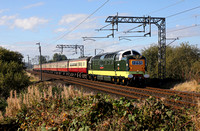 D9000 passes Hest Bank on 24.9.22 with 'The Deltic Delight' charter from Wolverhampton to Newcastle.