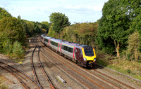 A XC Voyager passes Hatton with the 0725 Newcastle to Southampton Central.