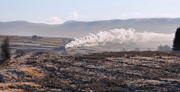 35018 'British India Lines' heads up Shap with  WCRs Santa Special to Carlisle on 1.12.19.