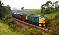 31128 & 33029 pass Starricks Farm on 16.9.21 with the last Scarborough Spa Express of the year.
