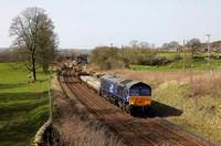 66425 glides past Long Preston with 6K05 on 30.3.21.