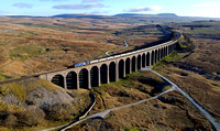 60026 passes over Ribblehead Viaduct on 9.12.22 with 6E69 12.54 Ribblehead Vq to Hunslet .