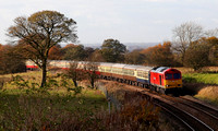 60011 heads passed Hoghton on 10.11.12 with UK Railtours 'Pennine Panorama 2' tour.