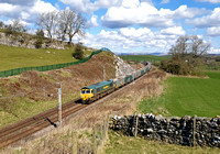 66616 passes Deepthwaite on 10.4.21 with its Hardendale to Tunstead.