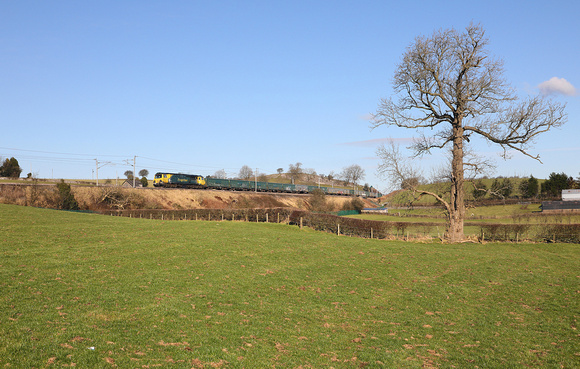 70011 passes Deepthwaite with the Hardendale to Tunstead empties
