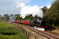 45690 passes Keer Holme on 21.10.14 with its loaded test run around the Hellifield circuit.