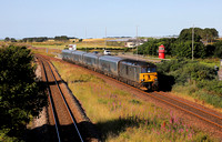 73967 approaches Arbroath on 30.7.24 with the delayed 1A25 21.15 London Euston to Aberdeen.