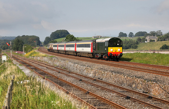 D8107/20107 passes Settle Jc on 13.8.20 with the 14.38 Appleby to Skipton.
