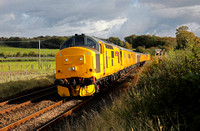 97302 & 97303 make a rare run on the Cumbrian Coast with its 15.23 Carnforth to Coleham test train on 6.10.20.