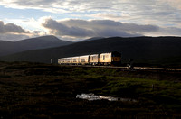 73971 & 73970 approach Corrour Station on 29.5.24 with 1B01 19.50 Fort William to London Euston.