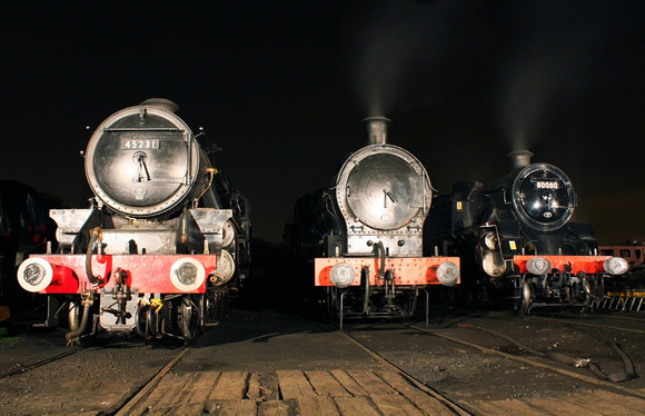 80080,49395 & 45231 wait at Bury shed on 22.10.11. A big thanks to Nigel & Richard.