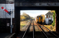 156469 heads into Millom on 26.10.11 with a Barrow service,