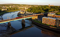 47813 heads over the River Lune at lancaster on 14.6.22 with the Northern Belle  from Edinburgh to Crewe.